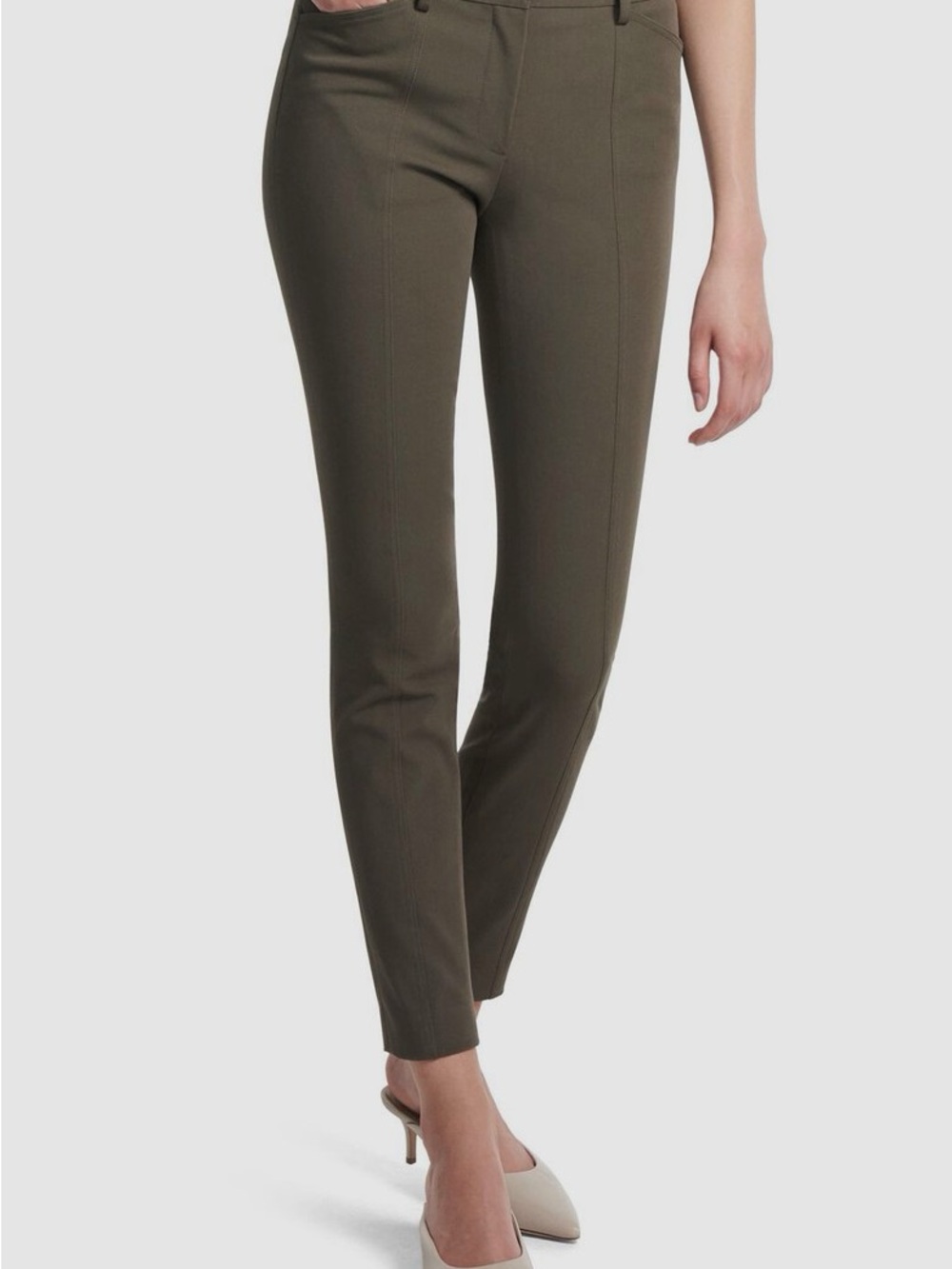 NWT theory Slim Tailored Olive Green Women's Pants